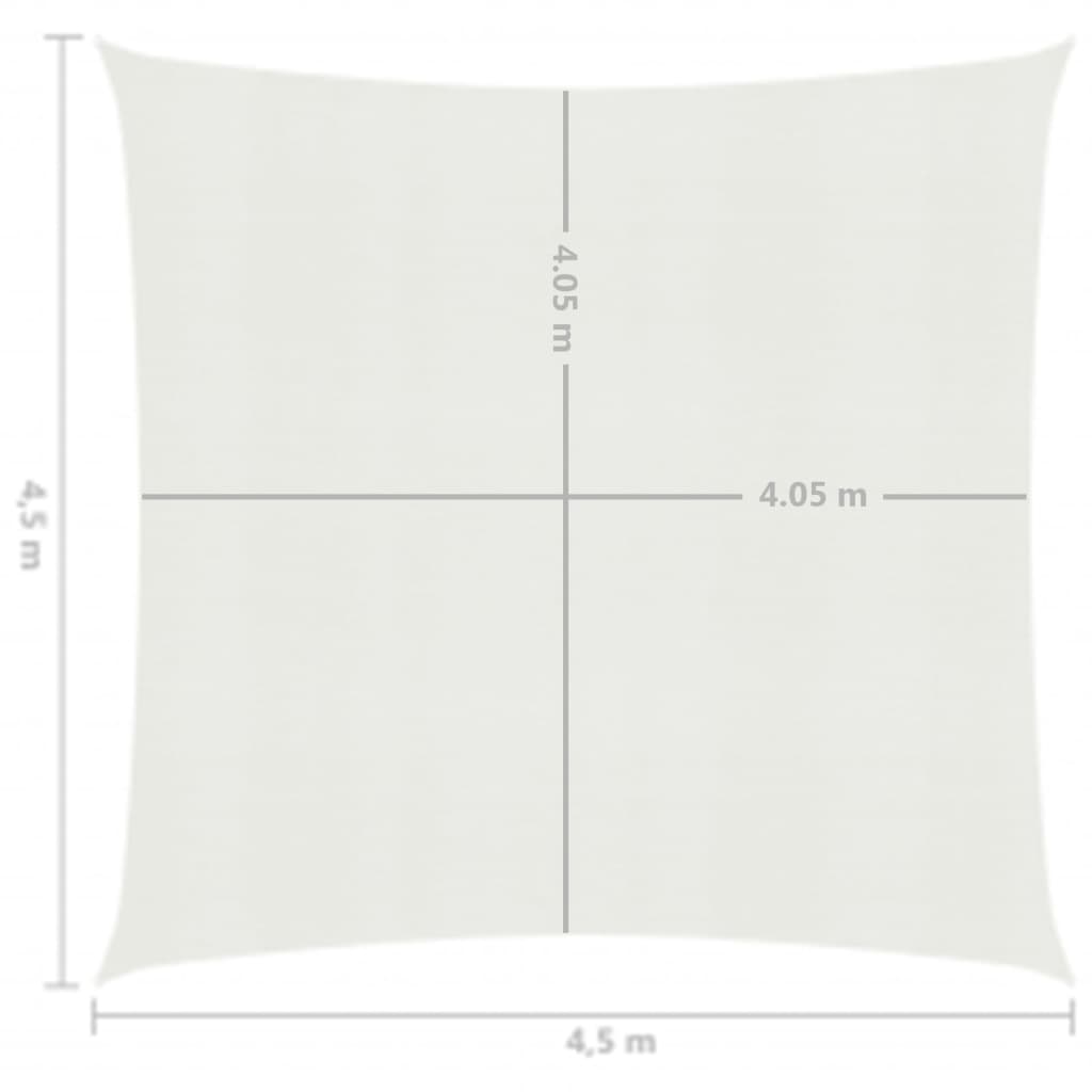 vidaXL Sunshade Sail 160 g/m² White 4.5x4.5 m HDPE