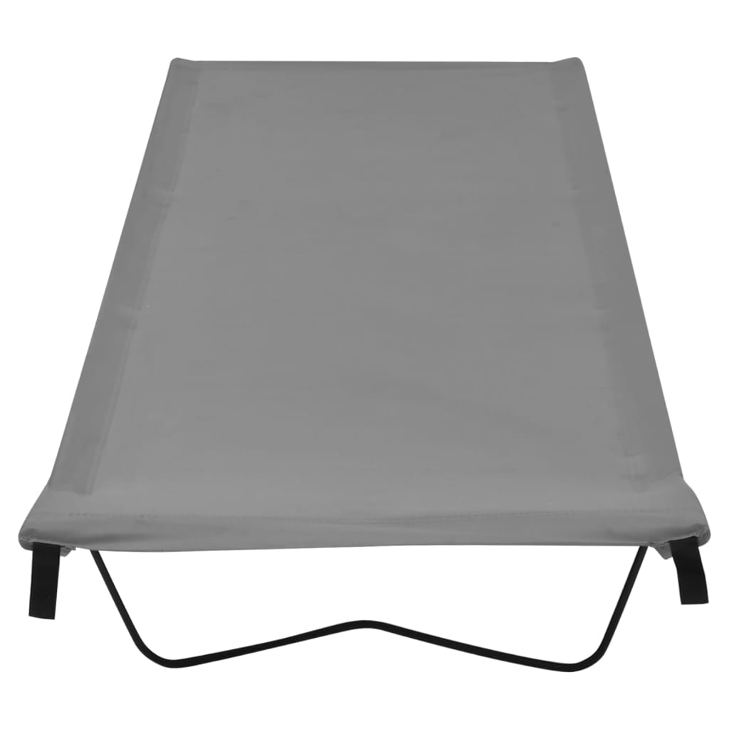 vidaXL Camping Beds 2 pcs 180x60x19 cm Oxford Fabric and Steel Grey