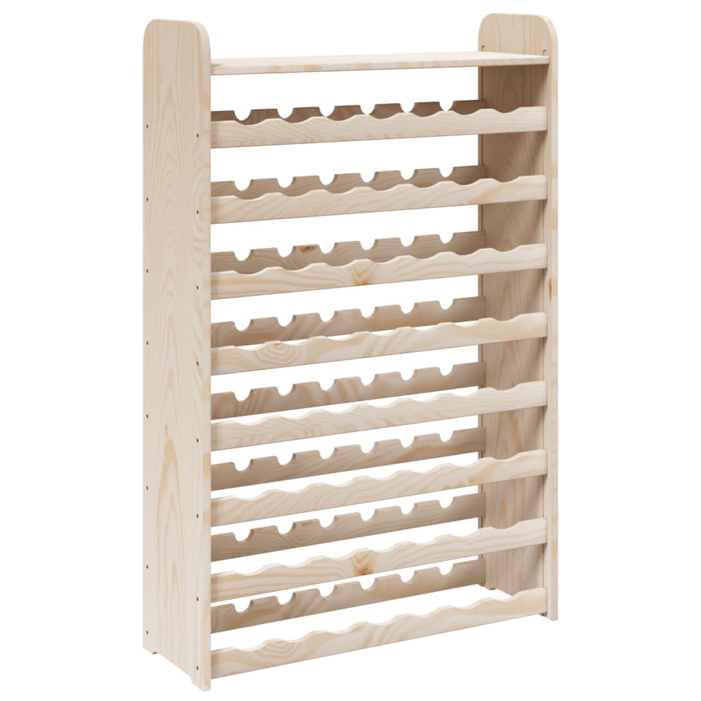 vidaXL Wine Rack with Top Board 72.5x25x111.5 cm Solid Wood Pine