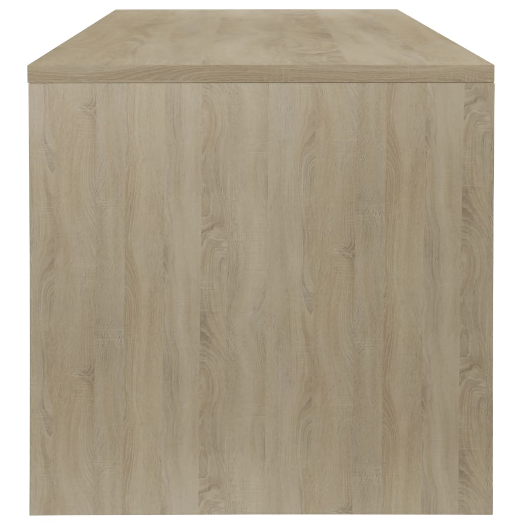 vidaXL Coffee Table White and Sonoma Oak 100x40x40 cm Engineered Wood