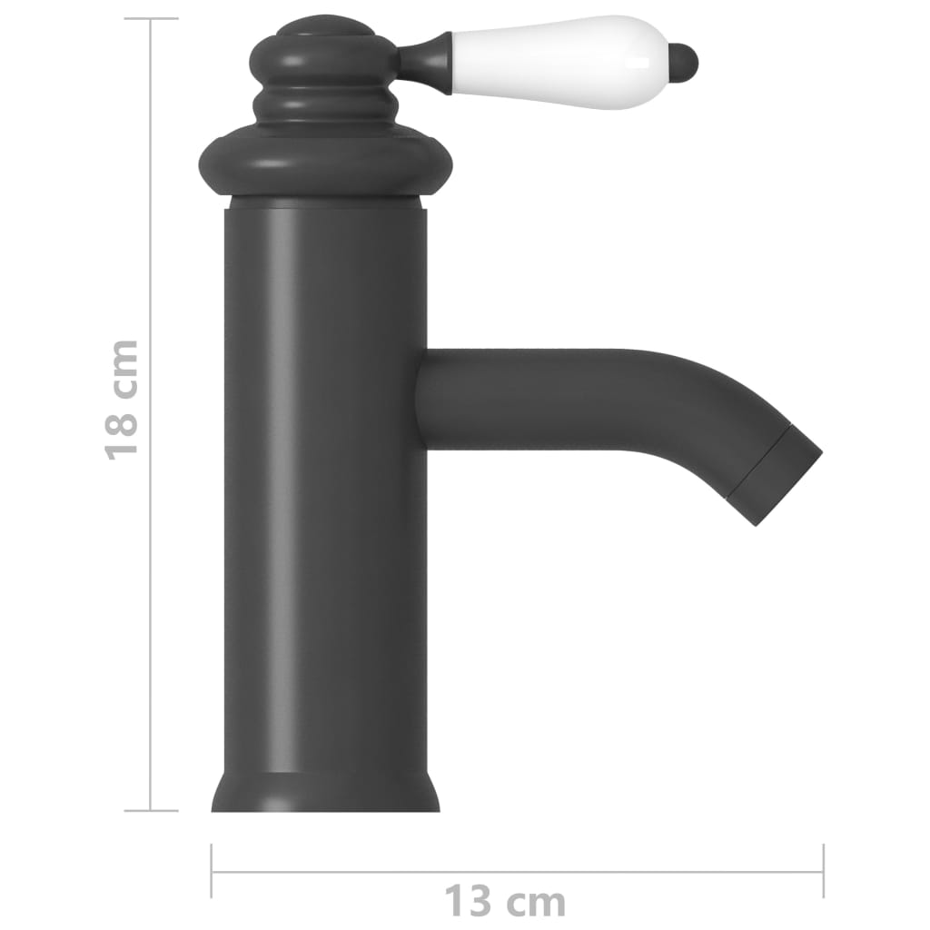 vidaXL Bathroom Basin Faucet Grey 130x180 mm
