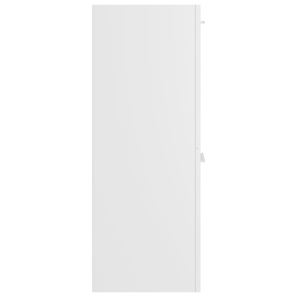 vidaXL Bathroom Cabinet White 30x30x80 cm Engineered Wood