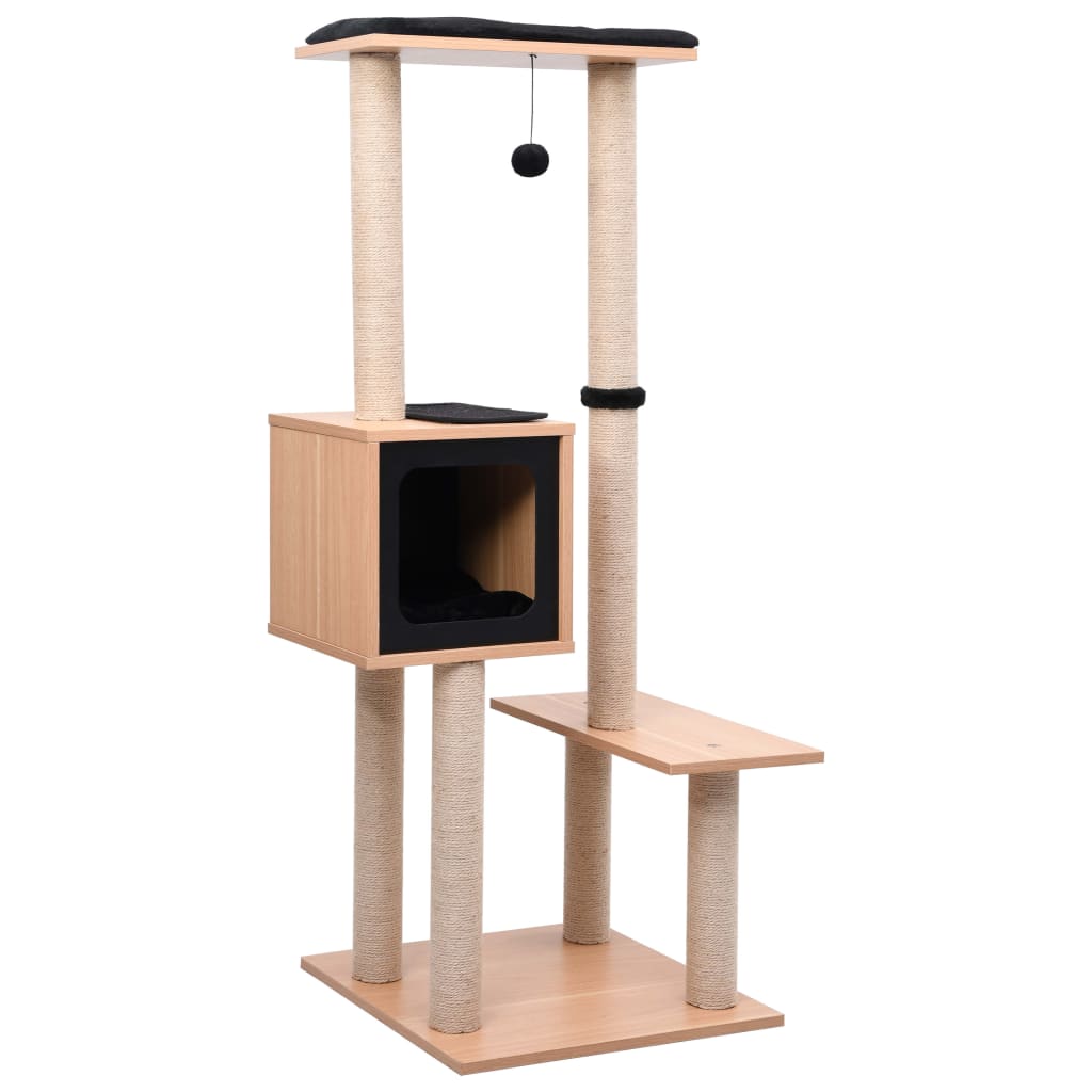 vidaXL Cat Tree with Sisal Scratching Mat 129 cm