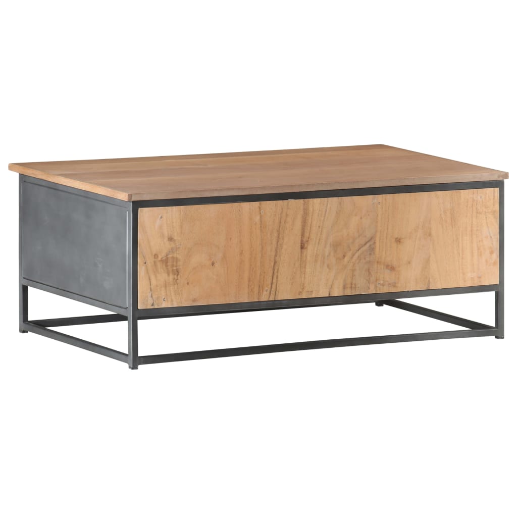 vidaXL Coffee Table Grey 90x50x35 cm Solid Acacia Wood
