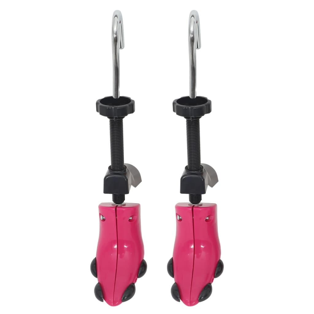 vidaXL Shoe Stretchers with Shoe Horn Pink EU 34-40 Plastic