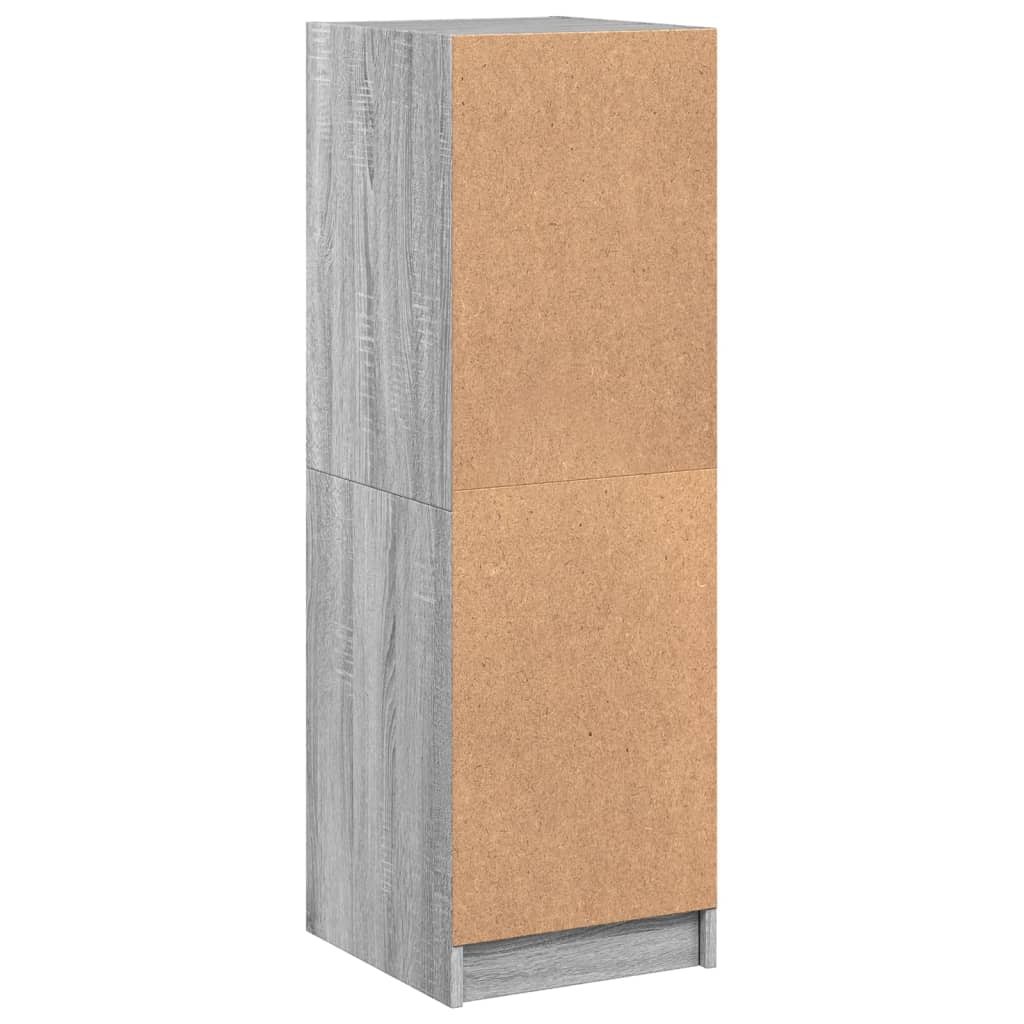vidaXL Highboard with Glass Doors Grey Sonoma 35x37x109 cm