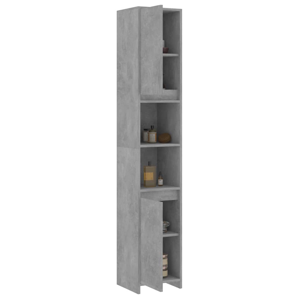 vidaXL Bathroom Cabinet Concrete Grey 30x30x183.5 cm Chipboard