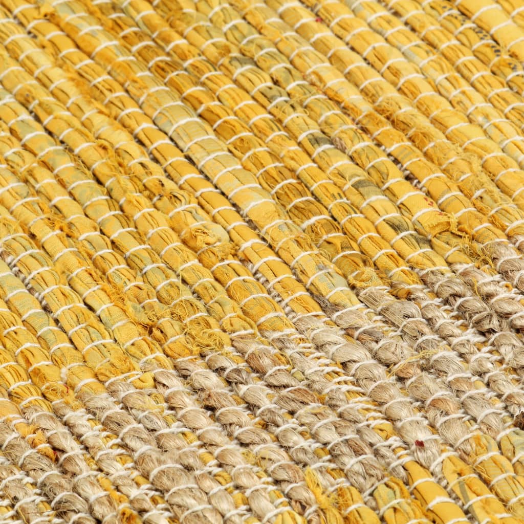 vidaXL Handmade Rug Jute Yellow 80x160 cm
