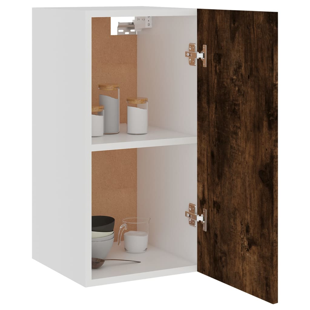 vidaXL Hanging Cabinet Smoked Oak 29.5x31x60 cm Engineered Wood
