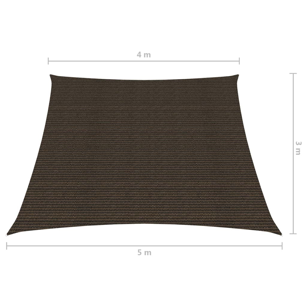 vidaXL Sunshade Sail 160 g/m² Brown 4/5x3 m HDPE