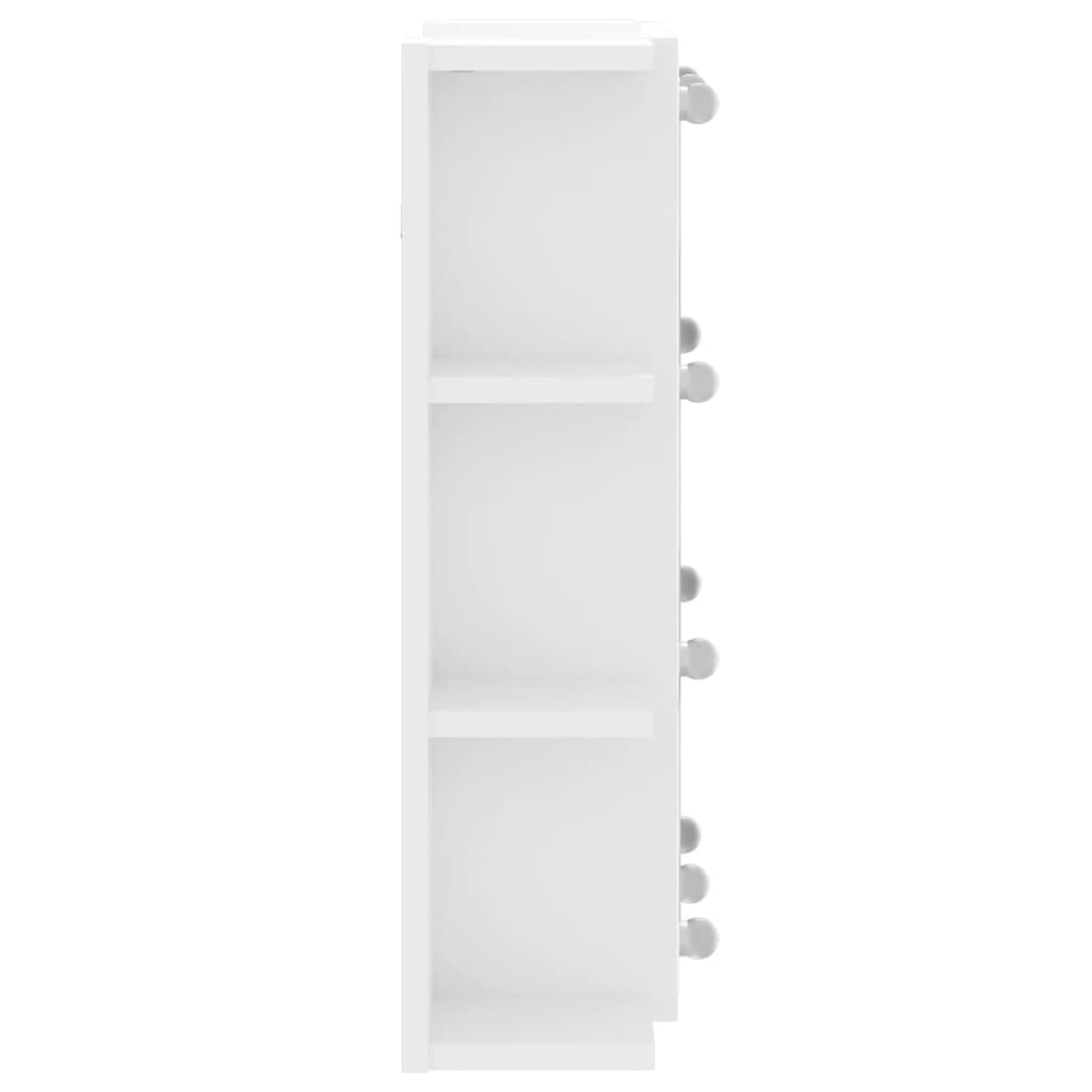 vidaXL Mirror Cabinet with LED White 70x16.5x60 cm
