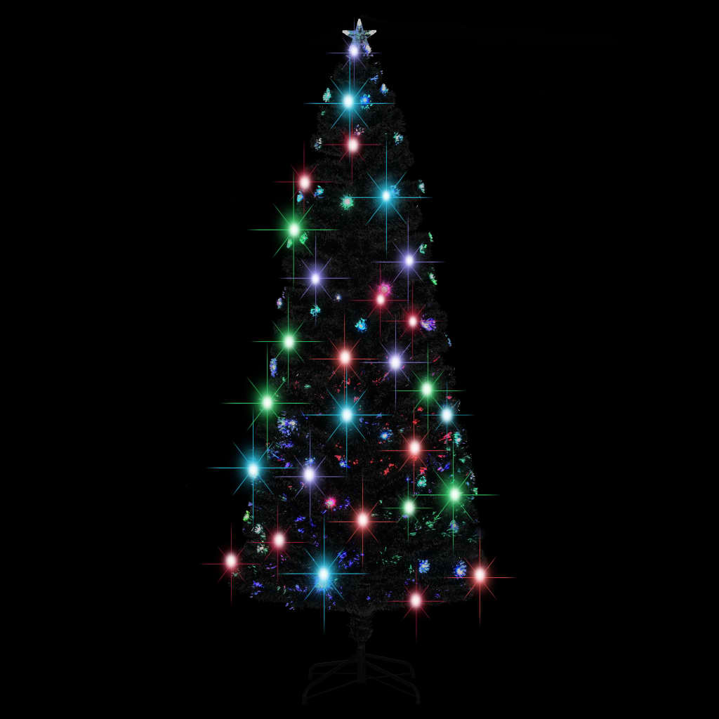 vidaXL Pre-lit Christmas Tree with Stand 240 cm Fibre Optic