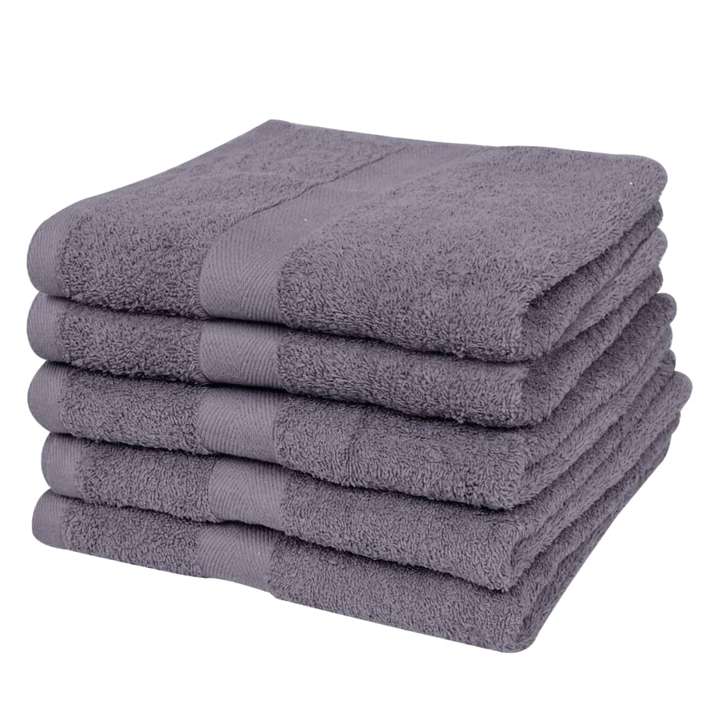 vidaXL Home Sauna Towel Set 5 pcs Cotton 500 gsm 80x200 cm Anthracite