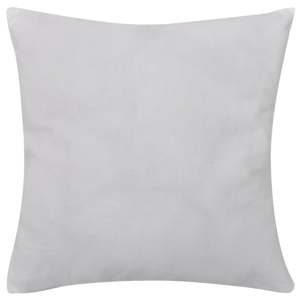 4 White Cushion Covers Cotton 40 x 40 cm