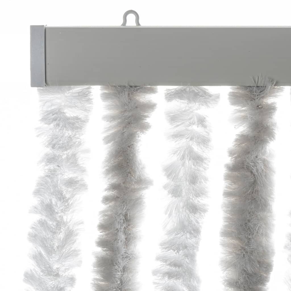 vidaXL Fly Curtain Light Grey and White 90x200 cm Chenille