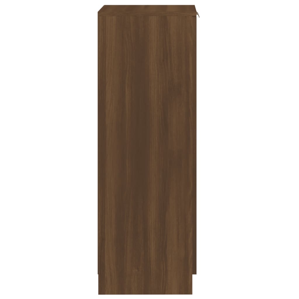 vidaXL Shoe Cabinet Brown Oak 30x35x100 cm Engineered Wood