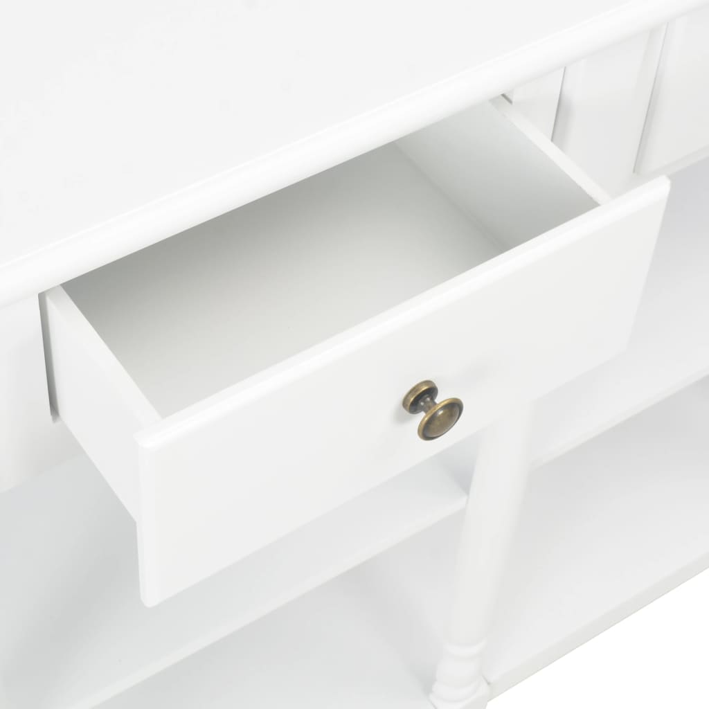 vidaXL Console Table White 110x30x76cm Engineered Wood