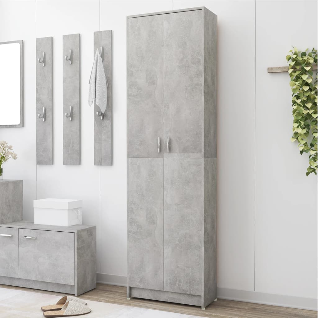 vidaXL Hallway Wardrobe Concrete Grey 55x25x189 cm Chipboard