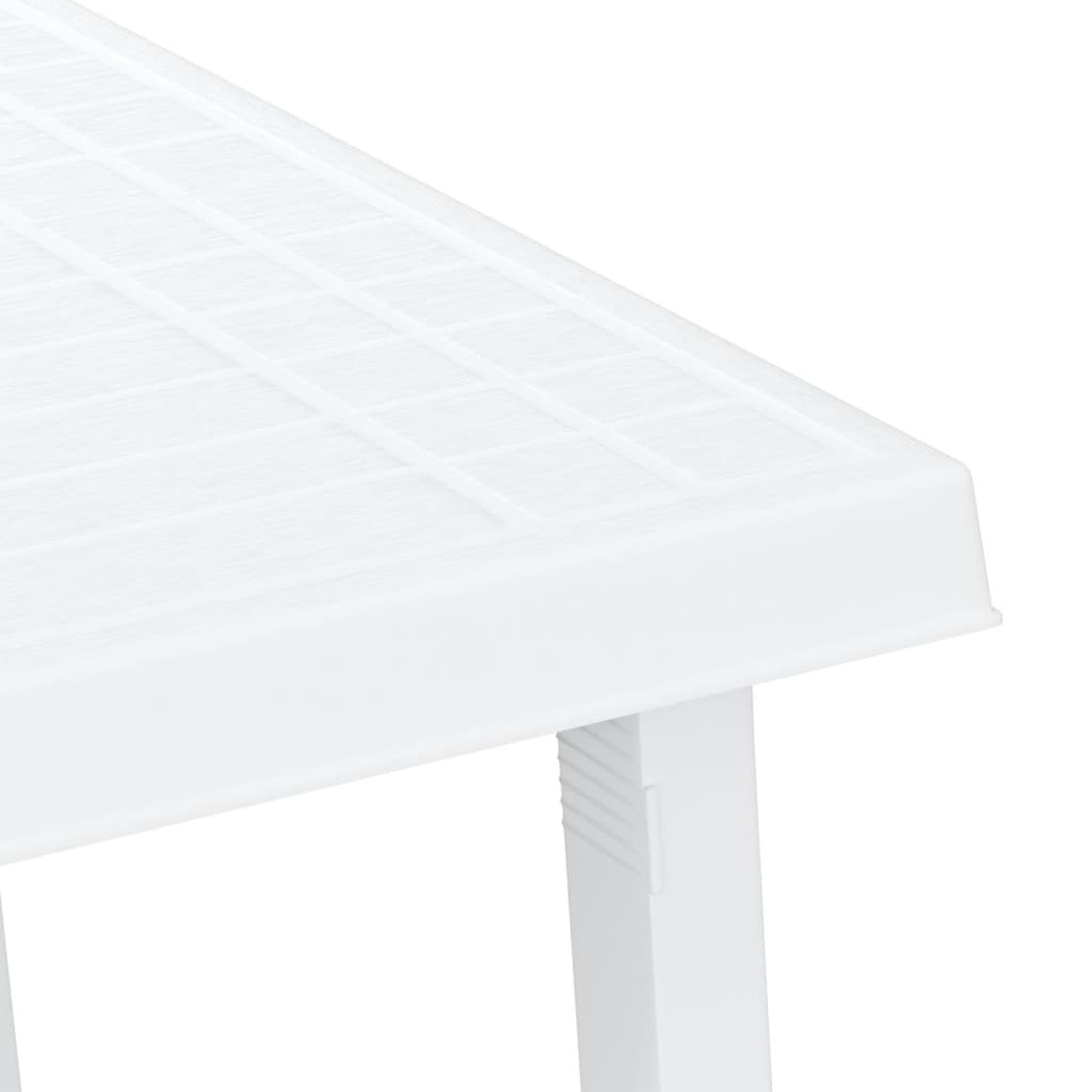 vidaXL Camping Table White 79x56x64 cm PP Wooden Look