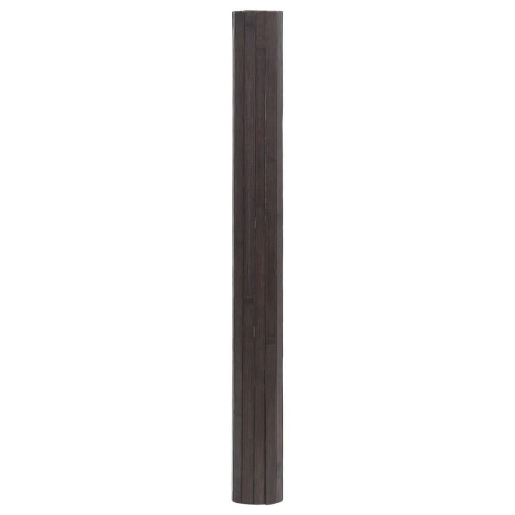 vidaXL Rug Rectangular Dark Brown 70x300 cm Bamboo