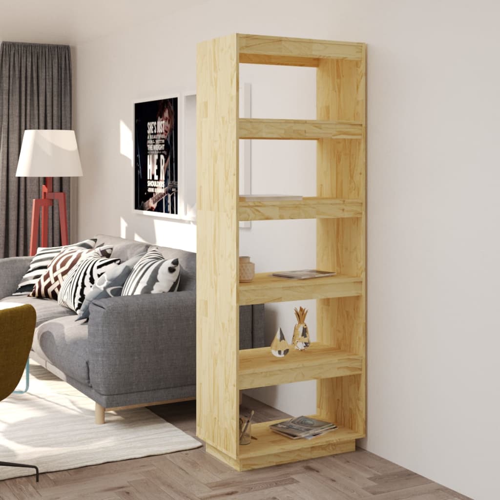 vidaXL Book Cabinet/Room Divider 60x35x167 cm Solid Pinewood