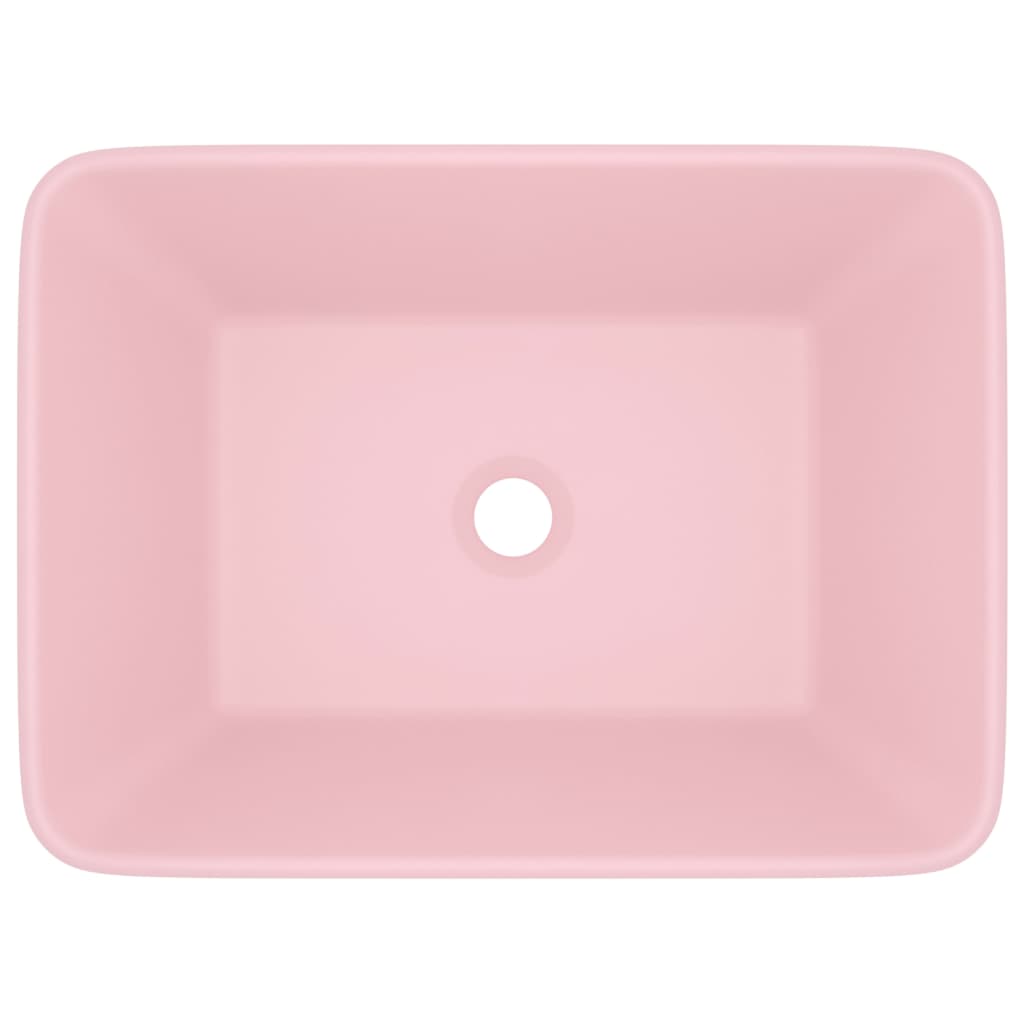 vidaXL Luxury Wash Basin Matt Pink 41x30x12 cm Ceramic