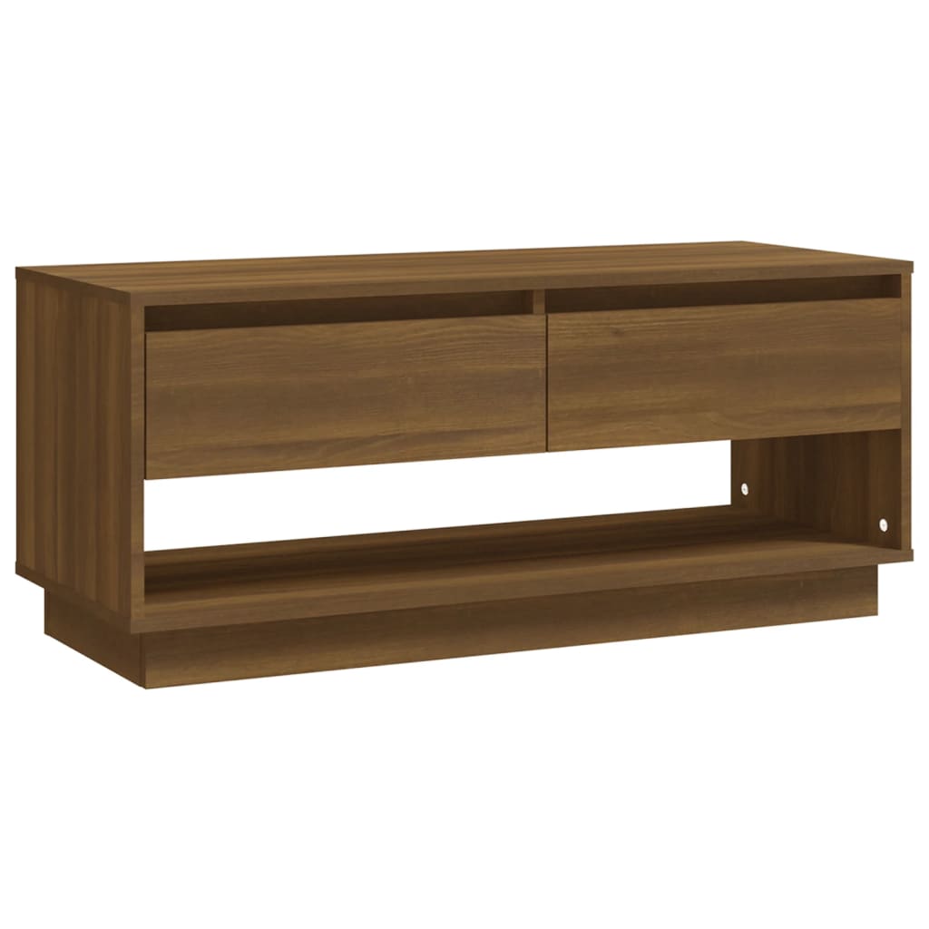 vidaXL TV Cabinet Brown Oak 102x41x44 cm Engineered Wood