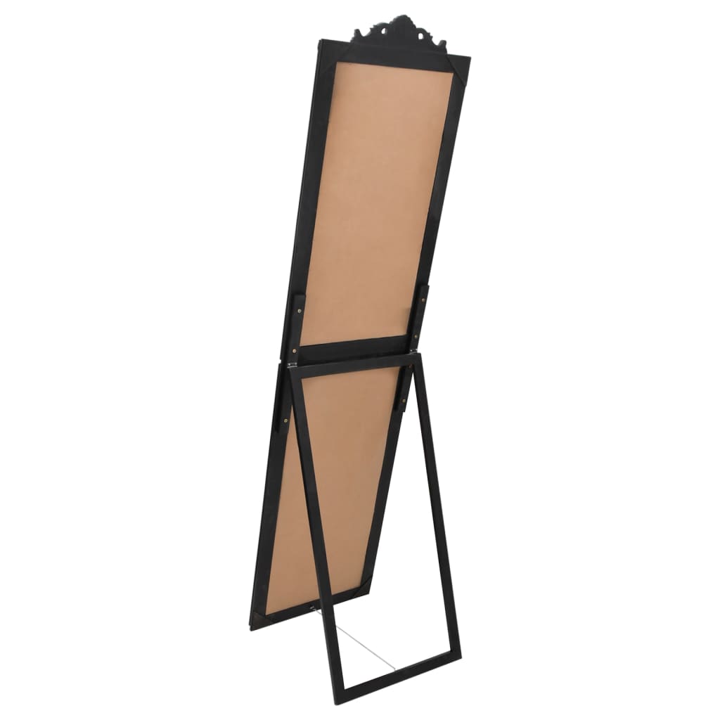 vidaXL Free-Standing Mirror Black 45x180 cm