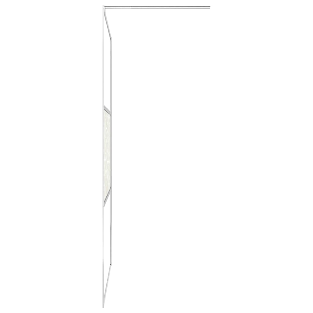 vidaXL Walk-in Shower Wall with Shelf Chrome 80x195 cm ESG Glass&Aluminium