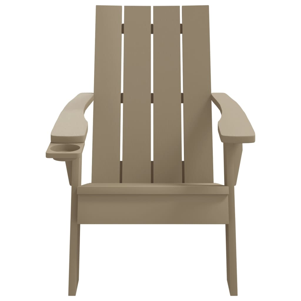 vidaXL Garden Adirondack Chair Light Brown 75x88.5x89.5cm Polypropylene