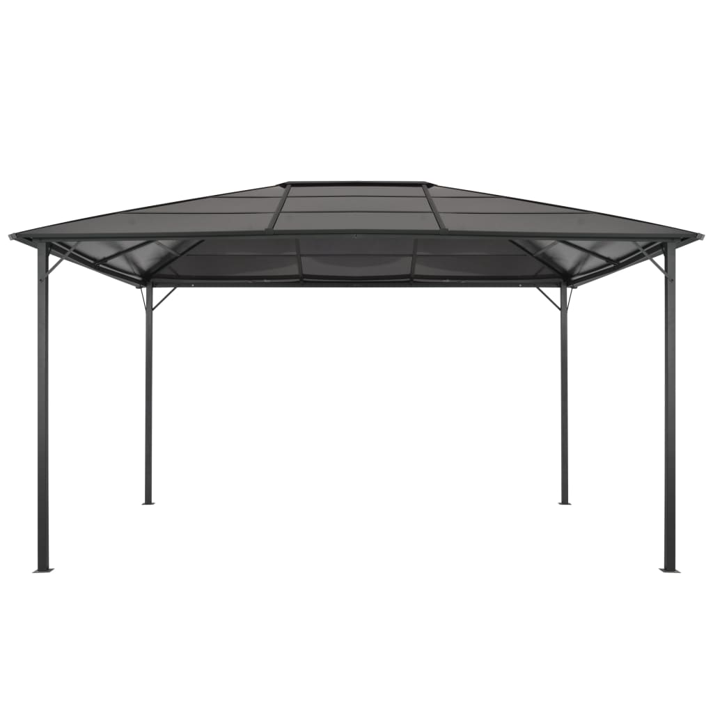vidaXL Gazebo with Roof Aluminium 4x3x2.6 m Black