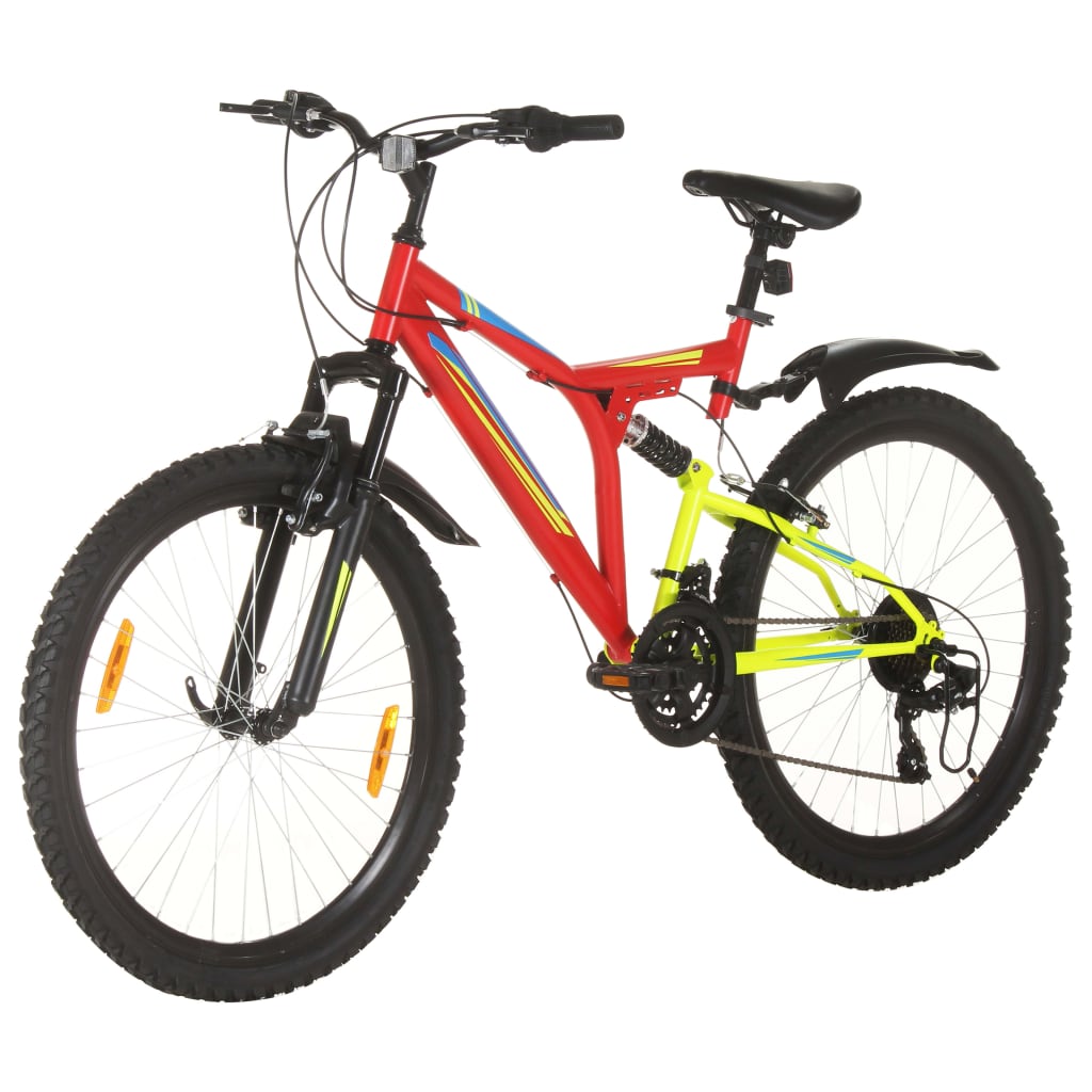 vidaXL Mountain Bike 21 Speed 26 inch Wheel 49 cm Red
