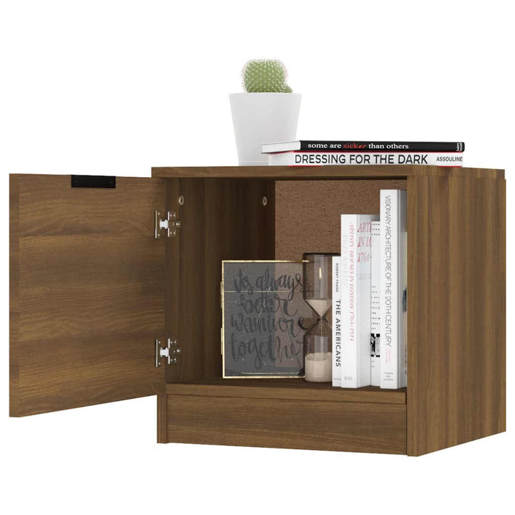 vidaXL Bedside Cabinet Brown Oak 40x39x40 cm