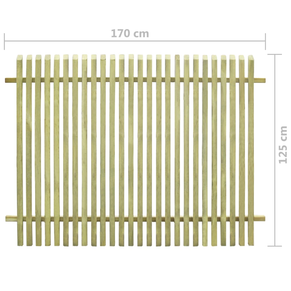 vidaXL Garden Fence Impregnated Pinewood 170x125 cm