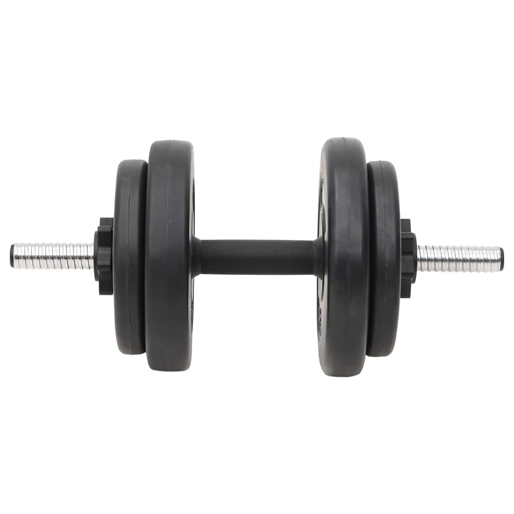 vidaXL Barbell and Dumbbell with Plates Set 120 kg vidaXL.co.uk