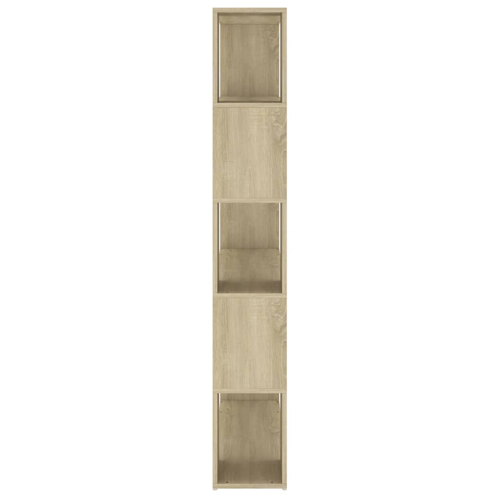 vidaXL Book Cabinet Room Divider Sonoma Oak 100x24x155 cm Engineered Wood