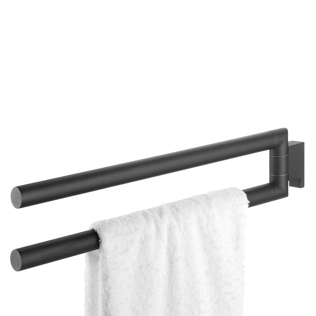 Tiger 2 Arm Towel Rail "Bold" Matt Black