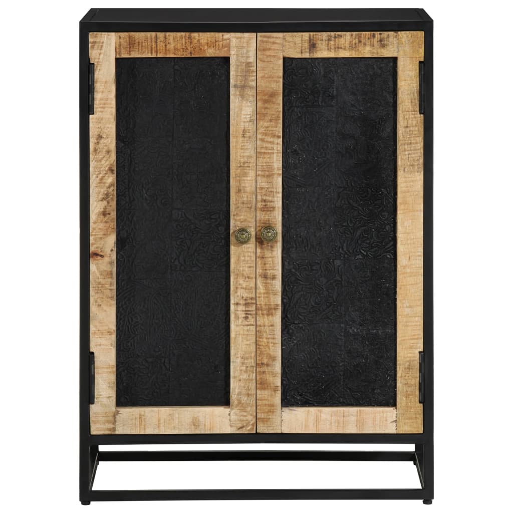 vidaXL Sideboard with 2 Doors 55x35x75 cm Solid Wood Mango&Iron