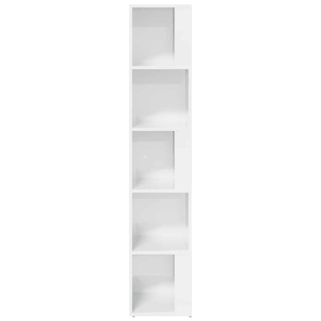 vidaXL Corner Cabinet High Gloss White 33x33x164.5 cm Engineered Wood
