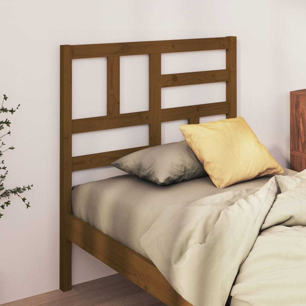 vidaXL Bed Headboard Honey Brown 81x4x104 cm Solid Wood Pine