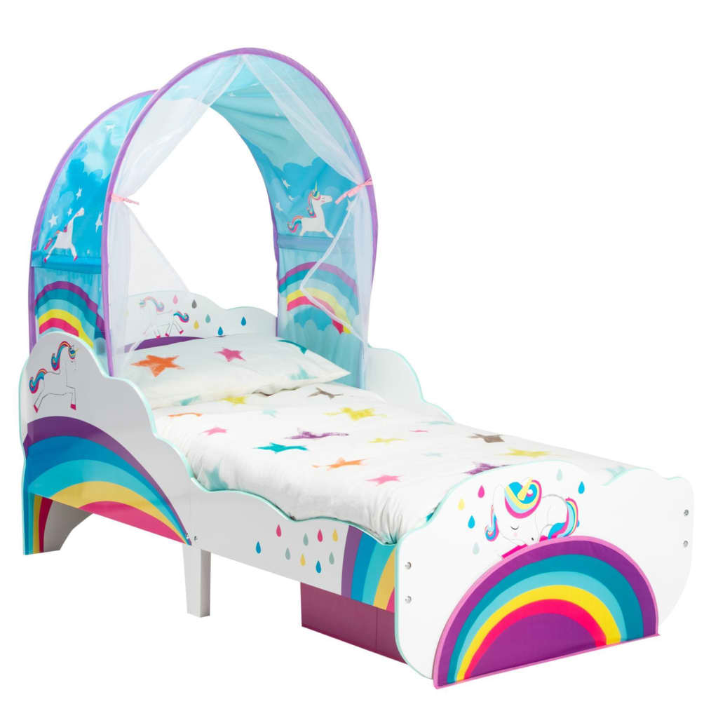 Worlds Apart Toddler Bed with Drawer Unicorn 142x77x128cm