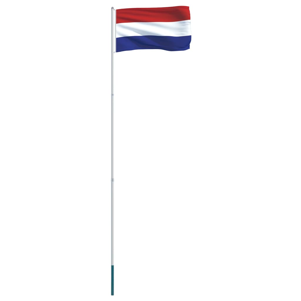 vidaXL Netherlands Flag and Pole Aluminium 4 m