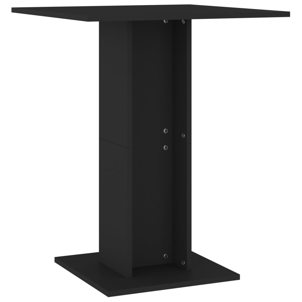 vidaXL Bistro Table Black 60x60x75 cm Engineered Wood