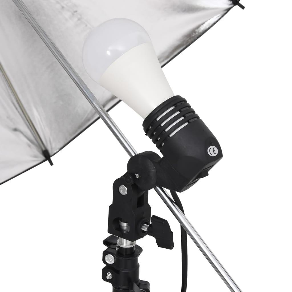 vidaXL Studio Lighting Set with Tripods & Umbrellas