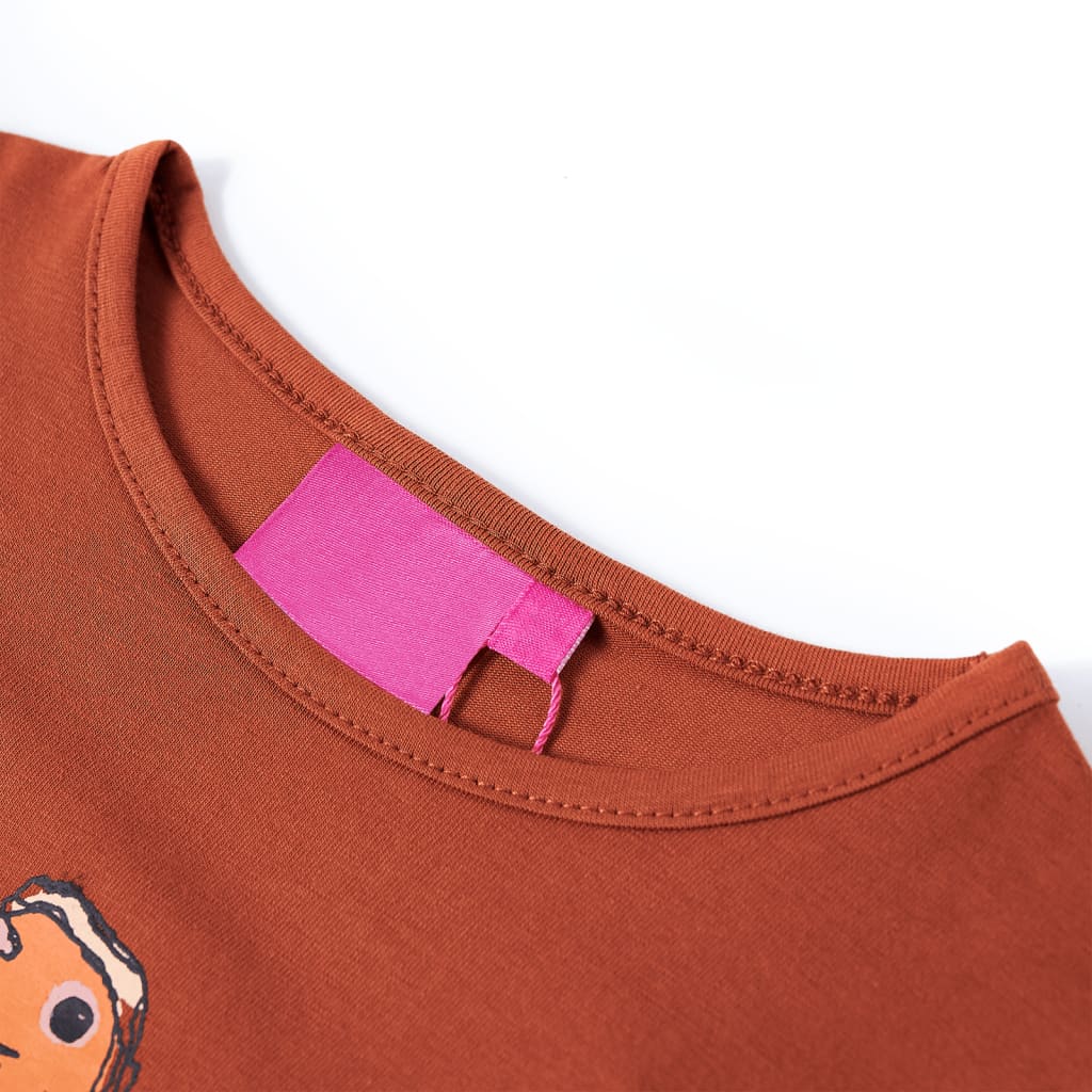 Kids' T-shirt with Long Sleeves Cognac 92