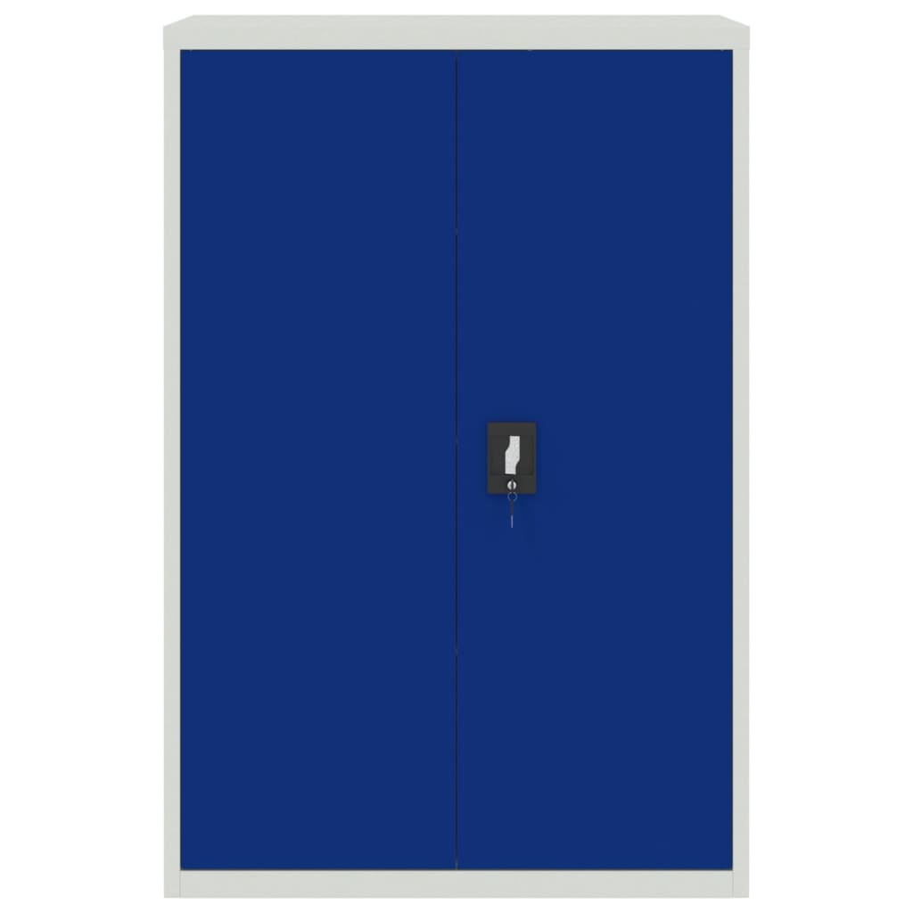 vidaXL Office Cabinet Metal 90x40x140 cm Grey and Blue