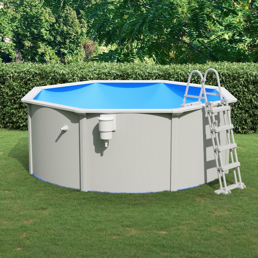 vidaXL Swimming Pool with Safety Ladder 360x120 cm