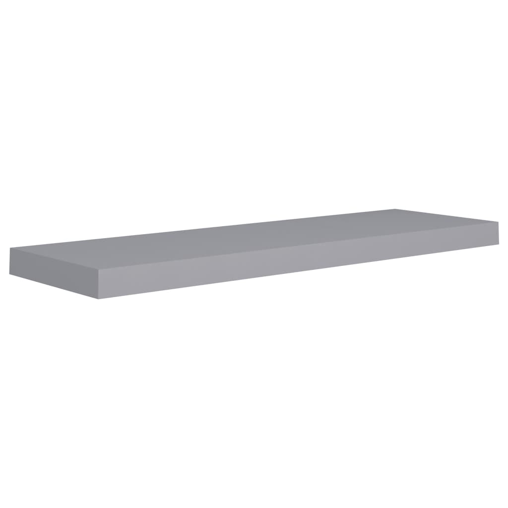 vidaXL Floating Wall Shelf Grey 80x23.5x3.8 cm MDF