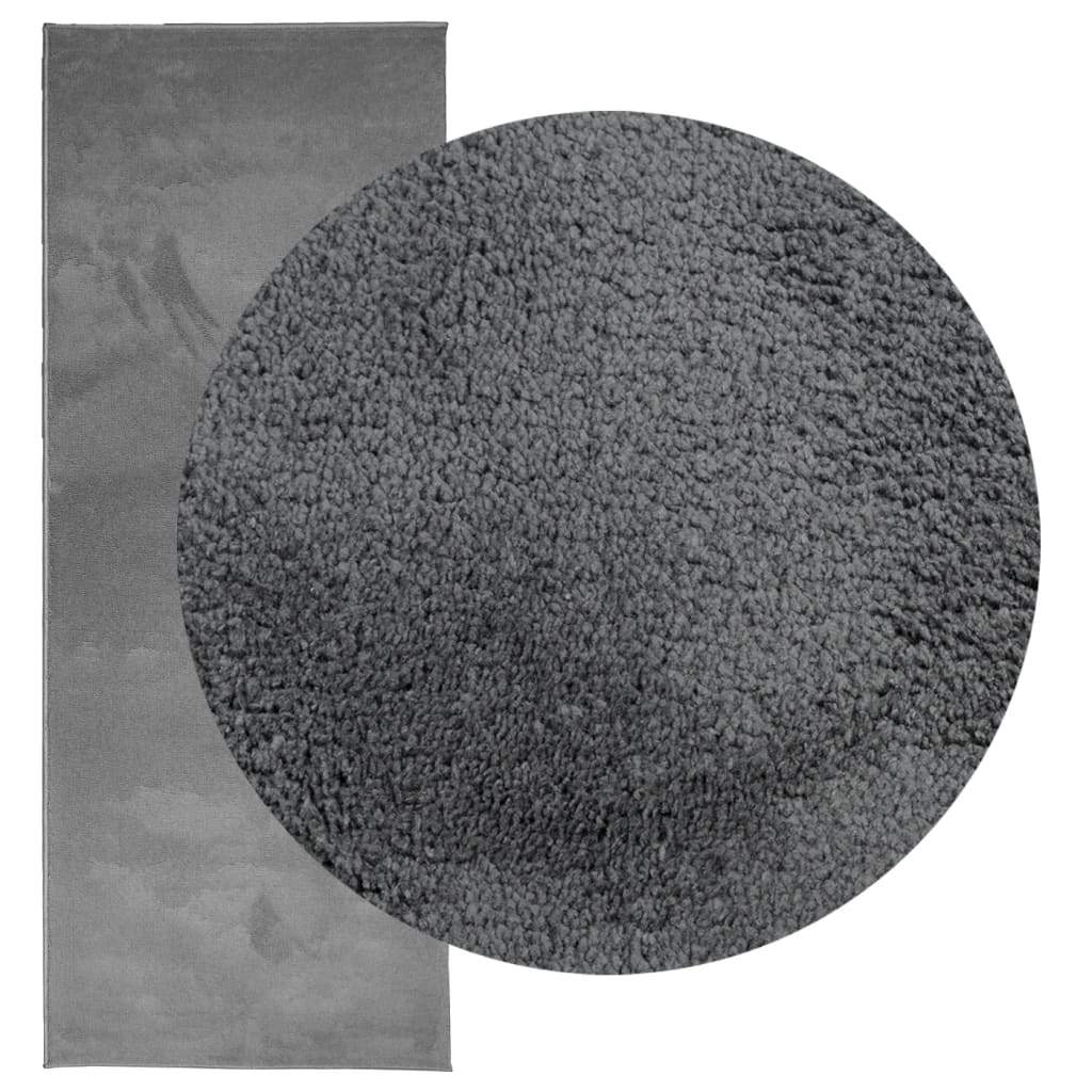 vidaXL Rug OVIEDO Short Pile Anthracite 80x200 cm
