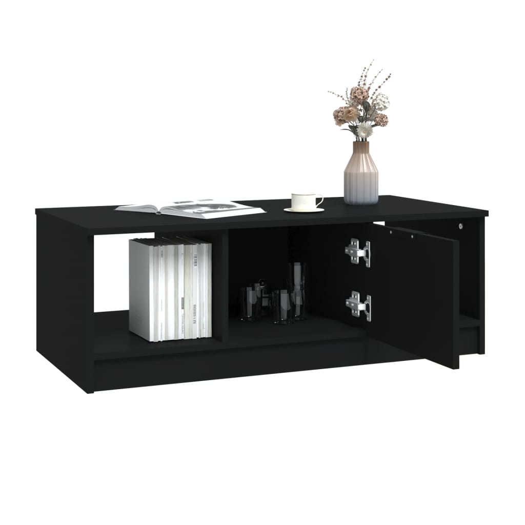 vidaXL Coffee Table Black 102x50x36 cm Engineered Wood